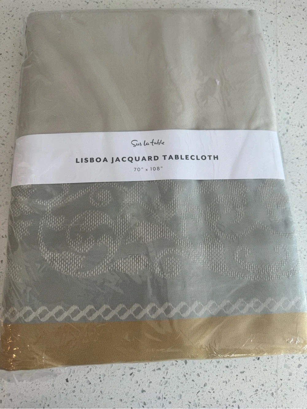 Sur La Table Lisboa Jacquard Tablecloth 70” x 108” NWT